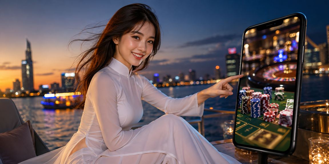 Cảnh quan casino di động sang trọng tại Sài Gòn